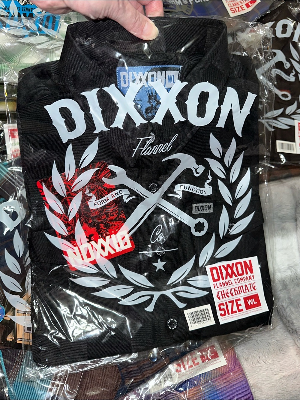 DIXXON Black Long Sleeved Checkmate - Picture 2 of 3